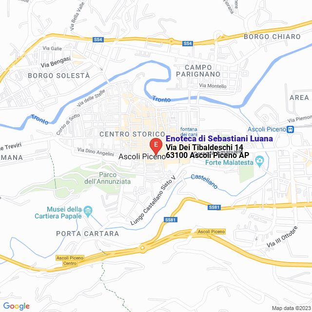 apri la mappa di Enoteca di Sebastiani Luana