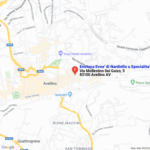 apri la mappa di Enoteca Evoe‘ di Nardiello a Specialita‘ Enologiche