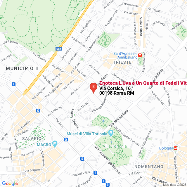 apri la mappa di Enoteca L‘Uva e Un Quarto di Fedeli Vittorio