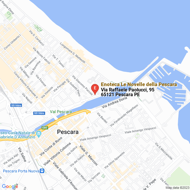 apri la mappa di Enoteca Le Novelle della Pescara