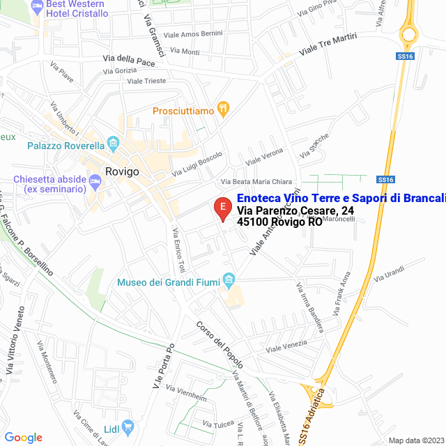 apri la mappa di Enoteca Vino Terre e Sapori di Brancalion Mauro