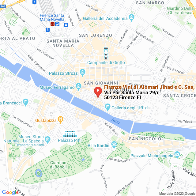 apri la mappa di Firenze Vini di Alomari Jihad e C. Sas,