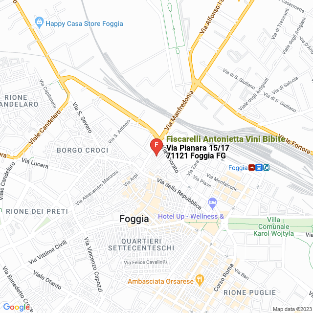 apri la mappa di Fiscarelli Antonietta Vini Bibite