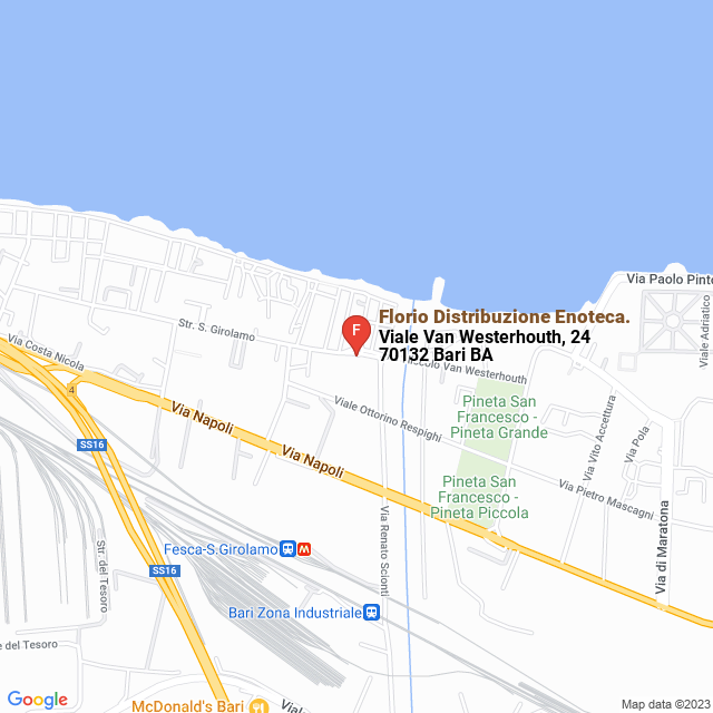 apri la mappa di Florio Distribuzione Enoteca.