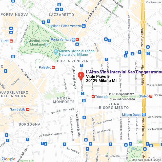 apri la mappa di L‘Altro Vino Intervini Sas Enogastronomia Internazionale