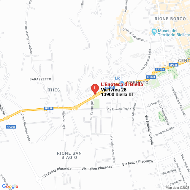apri la mappa di L‘Enoteca di Biella