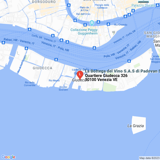 apri la mappa di La Bottega del Vino S.A.S di Padovan Sabrina & C