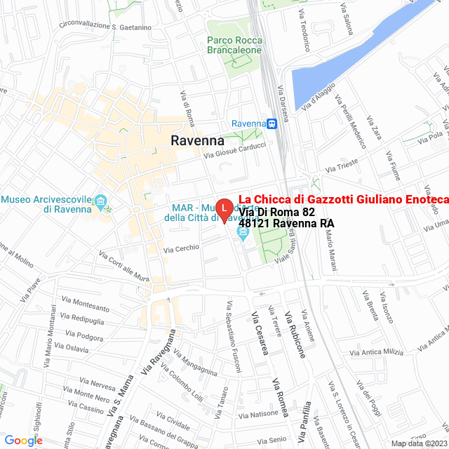 apri la mappa di La Chicca di Gazzotti Giuliano Enoteca Gastronomia Enoteche e Vendita Vini