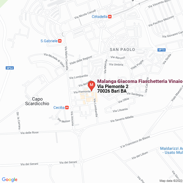 apri la mappa di Malanga Giacoma Fiaschetteria Vinaio