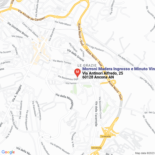 apri la mappa di Morroni Madera Ingrosso e Minuto Vino Acquaminerale e Birra,