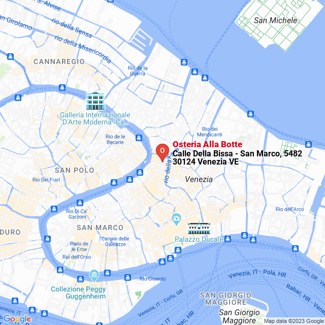 apri la mappa di Osteria Alla Botte