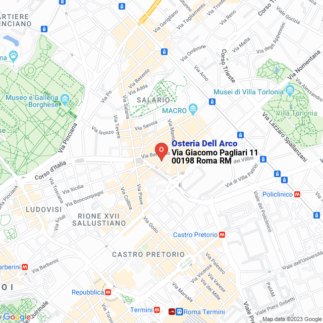 apri la mappa di Osteria Dell Arco