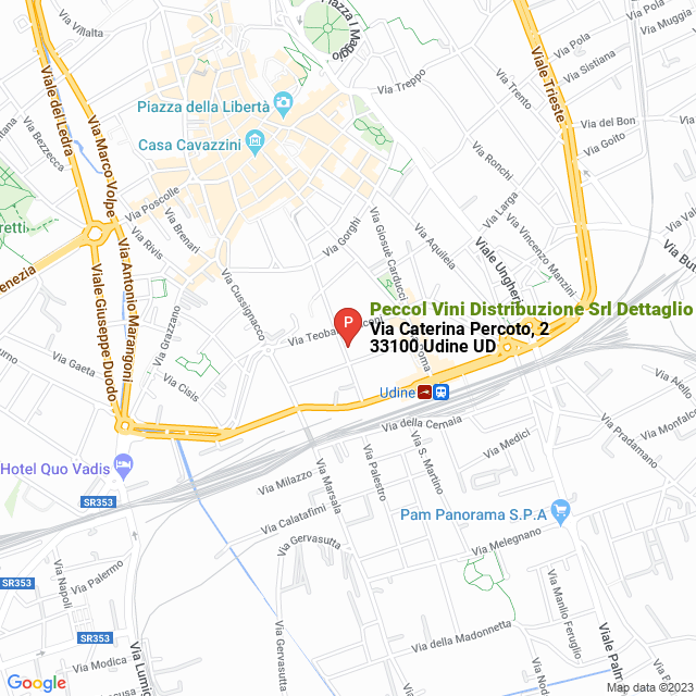 apri la mappa di Peccol Vini Distribuzione Srl Dettaglio e Ingrosso