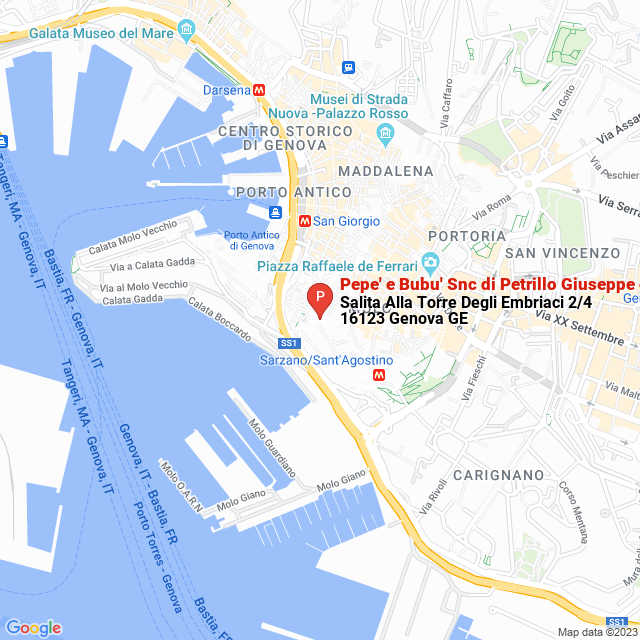 apri la mappa di Pepe‘ e Bubu‘ Snc di Petrillo Giuseppe e Carli Enoteca Wine Bar