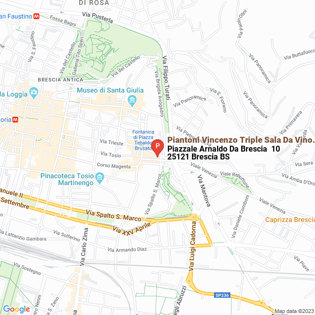 apri la mappa di Piantoni Vincenzo Triple Sala Da Vino.