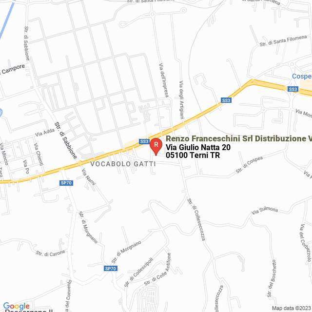 apri la mappa di Renzo Franceschini Srl Distribuzione Vin