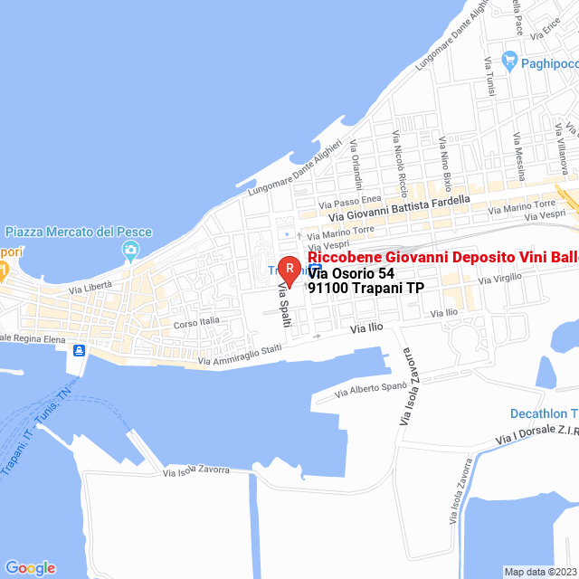 apri la mappa di Riccobene Giovanni Deposito Vini Ballotta