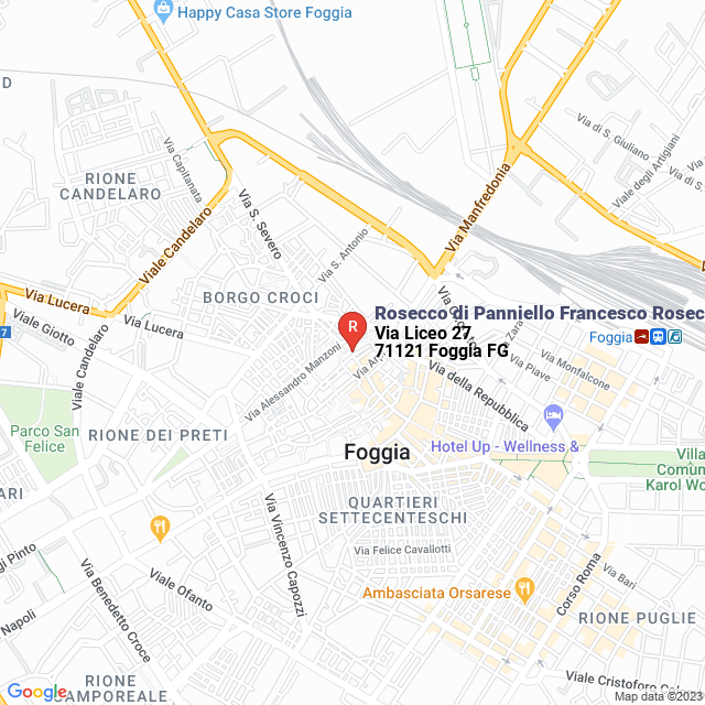 apri la mappa di Rosecco di Panniello Francesco Rosecco Vini Capitanata