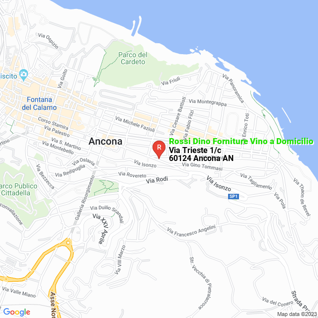 apri la mappa di Rossi Dino Forniture Vino a Domicilio