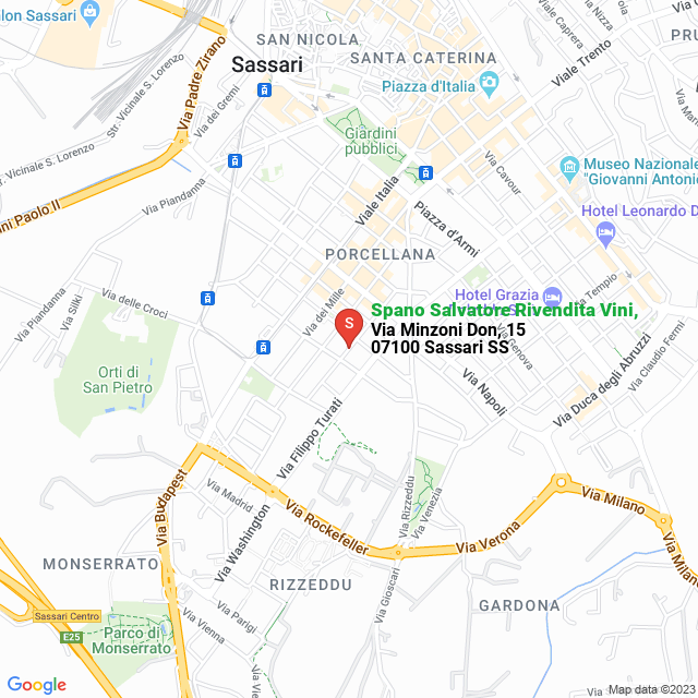 apri la mappa di Spano Salvatore Rivendita Vini,