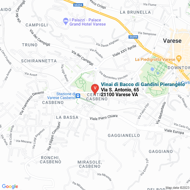 apri la mappa di Vinai di Bacco di Gandini Pierangelo