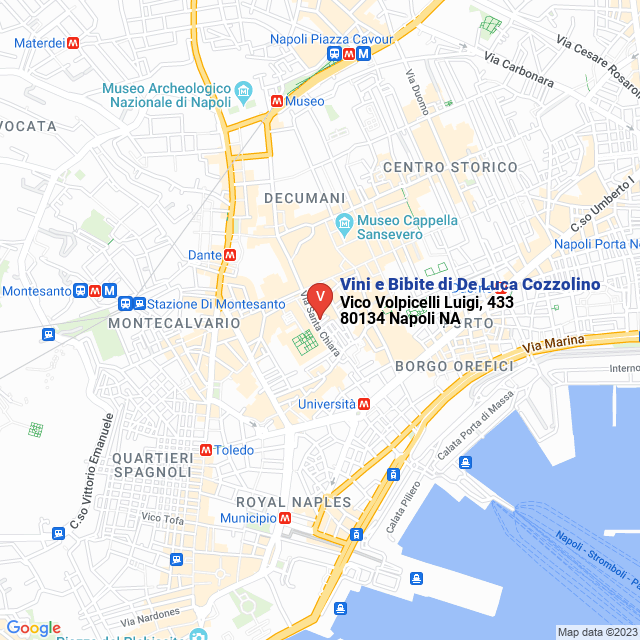 apri la mappa di Vini e Bibite di De Luca Cozzolino