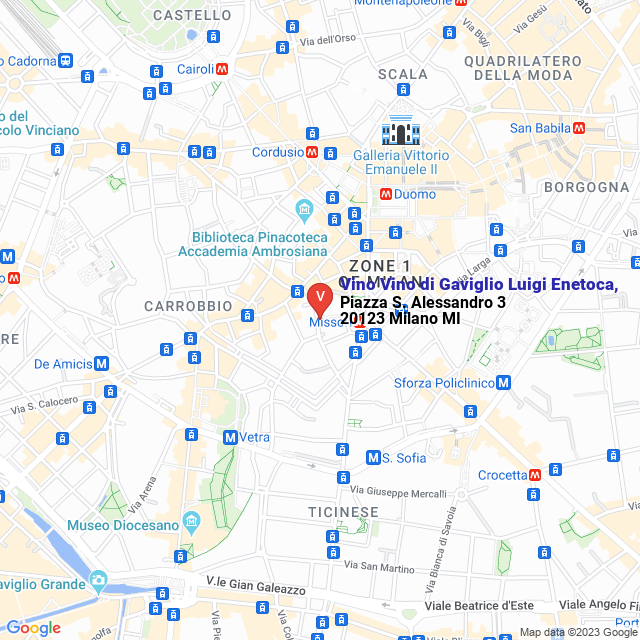 apri la mappa di Vino Vino di Gaviglio Luigi Enetoca,