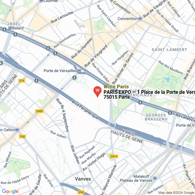 apri la mappa di Wine Paris