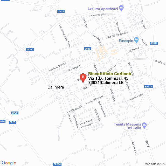 apri la mappa di Biscottificio Corlianò