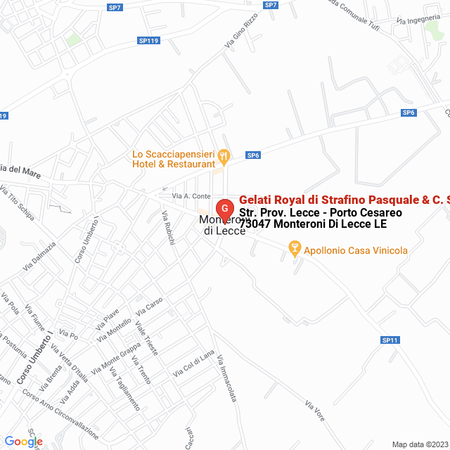 apri la mappa di Gelati Royal di Strafino Pasquale & C. Snc