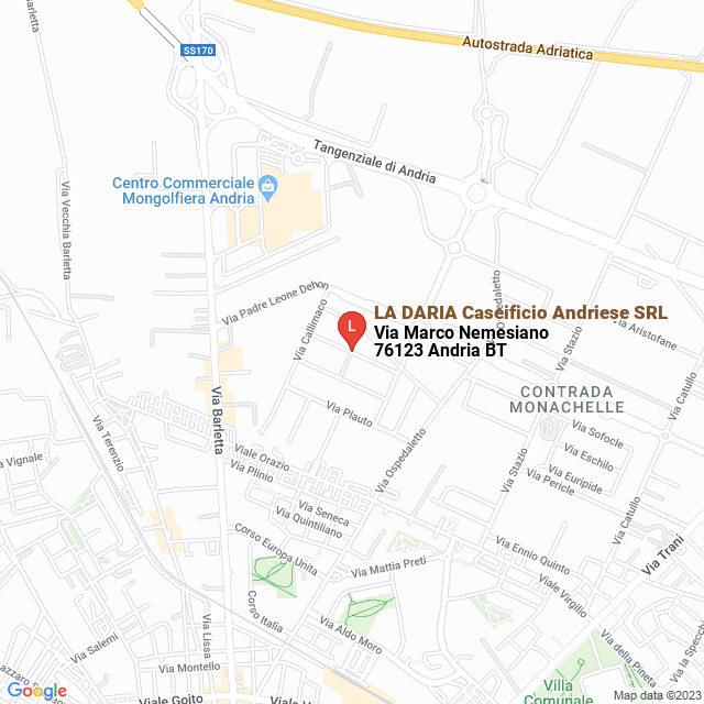 apri la mappa di LA DARIA Caseificio Andriese SRL