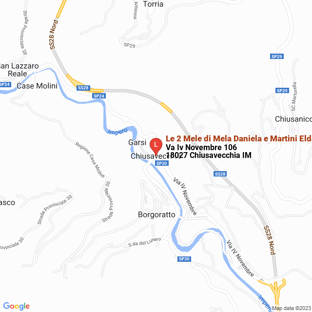 apri la mappa di Le 2 Mele di Mela Daniela e Martini Elda