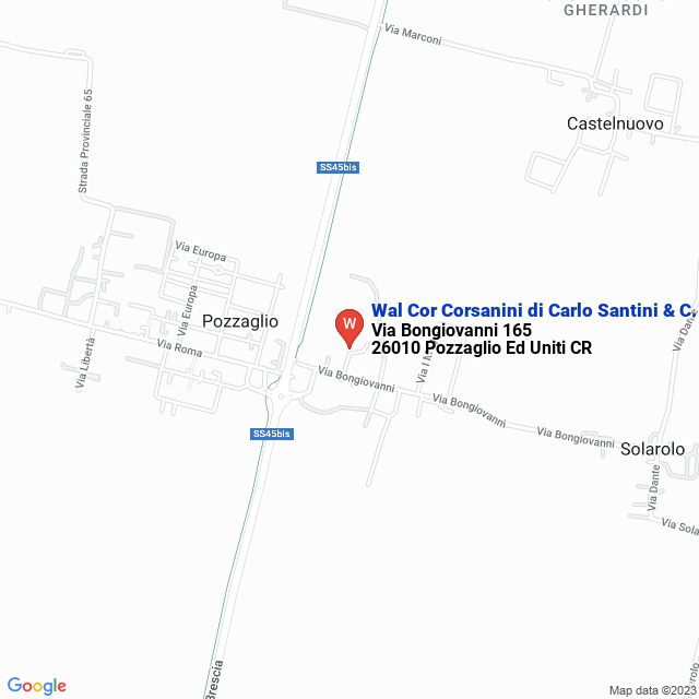 apri la mappa di Wal-Cor-Corsanini di Carlo Santini & C. Snc