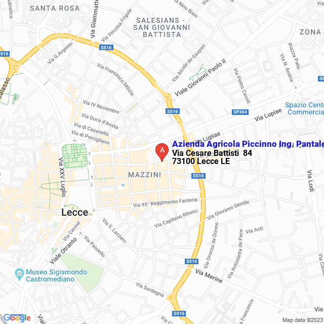 apri la mappa di Azienda Agricola Piccinno Ing. Pantaleo