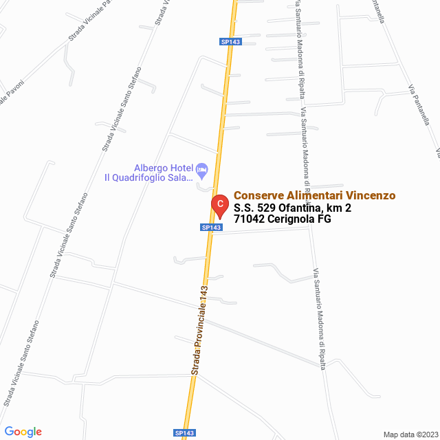 apri la mappa di Conserve Alimentari Vincenzo