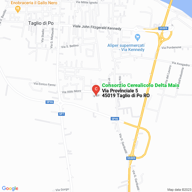 apri la mappa di Consorzio Cerealicolo Delta Mais