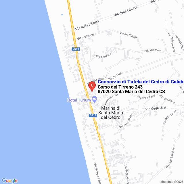 apri la mappa di Consorzio di Tutela del Cedro di Calabria