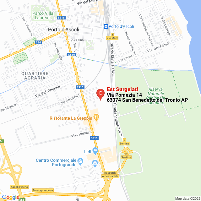 apri la mappa di Est Surgelati