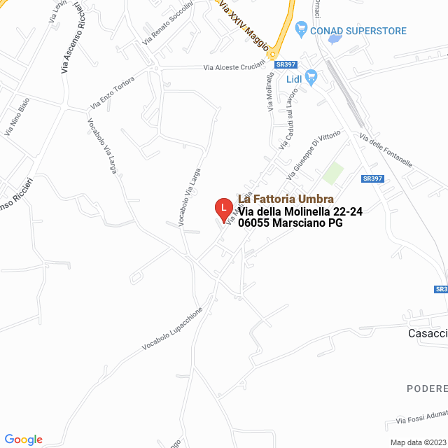 apri la mappa di La Fattoria Umbra