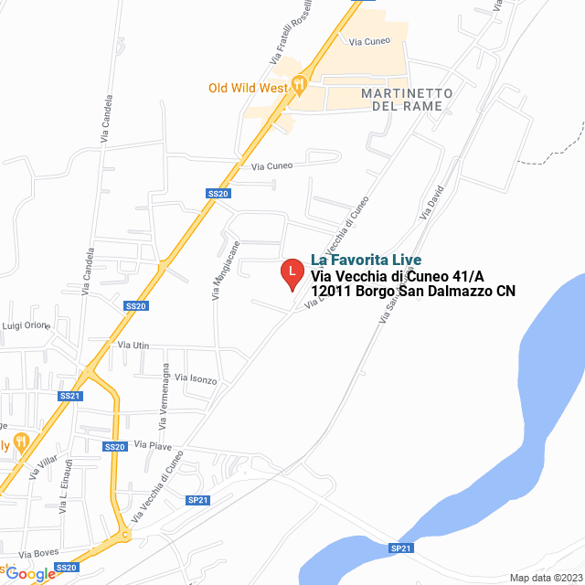 apri la mappa di La Favorita Live