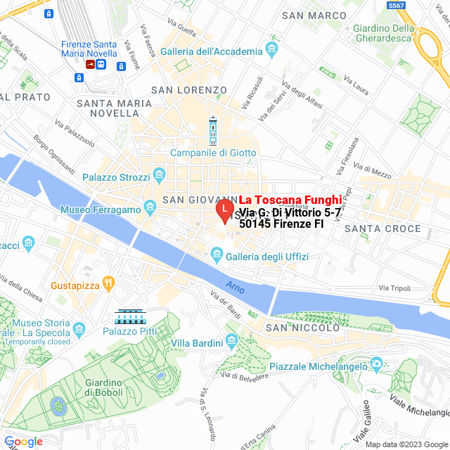 apri la mappa di La Toscana Funghi