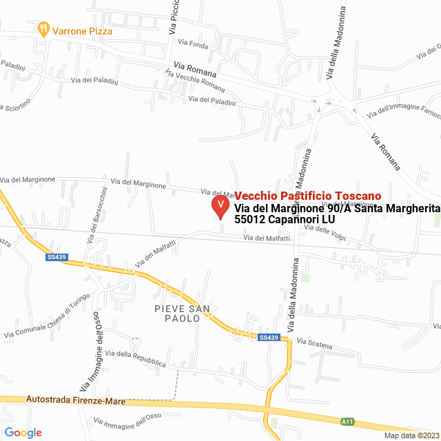 apri la mappa di Vecchio Pastificio Toscano