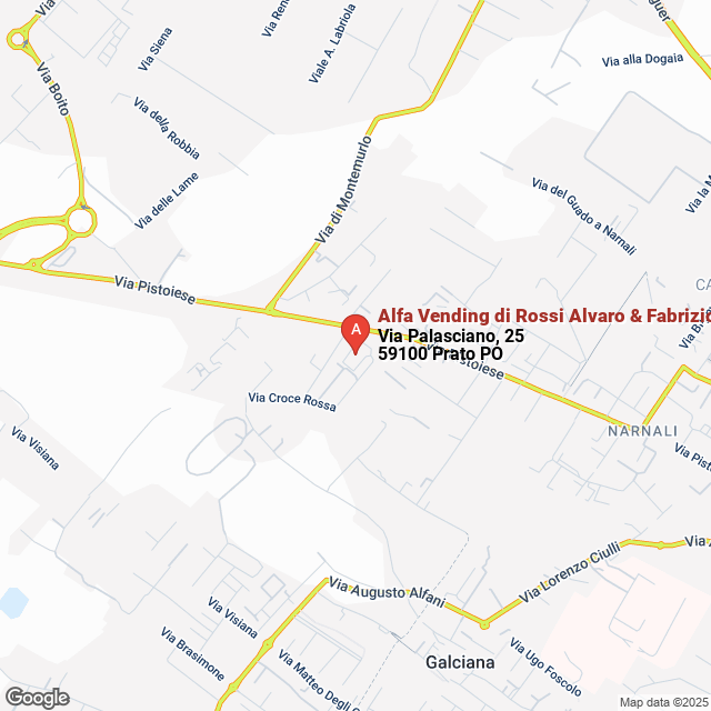 apri la mappa di Alfa Vending di Rossi Alvaro & Fabrizio & C. Sas