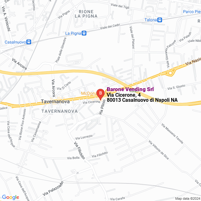 apri la mappa di Barone Vending Srl