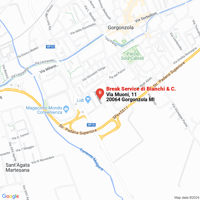 apri la mappa di Break Service di Bianchi & C.
