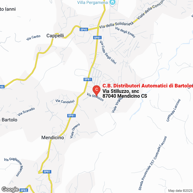 apri la mappa di C.B. Distributori Automatici di Bartolomeo Consalvo
