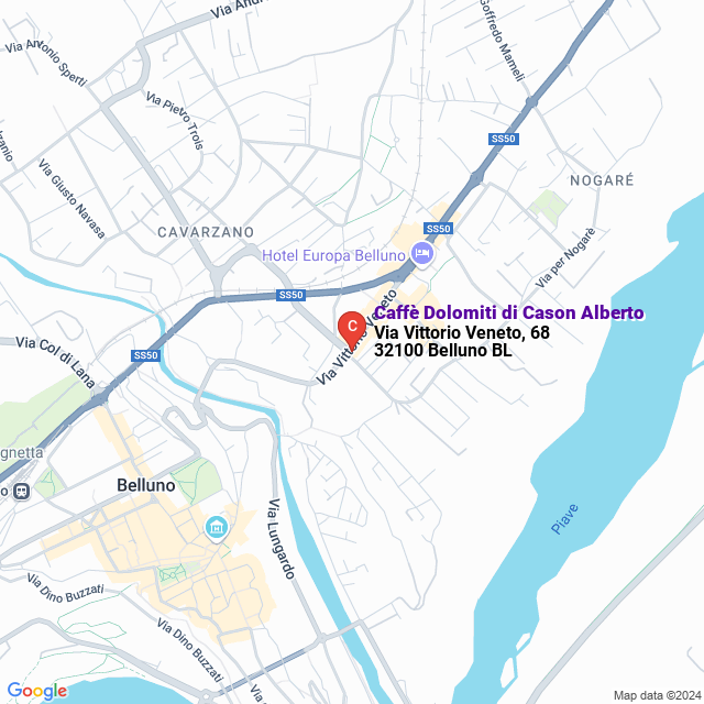 apri la mappa di Caffè Dolomiti di Cason Alberto