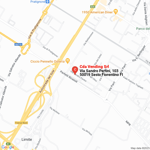 apri la mappa di Cda Vending Srl