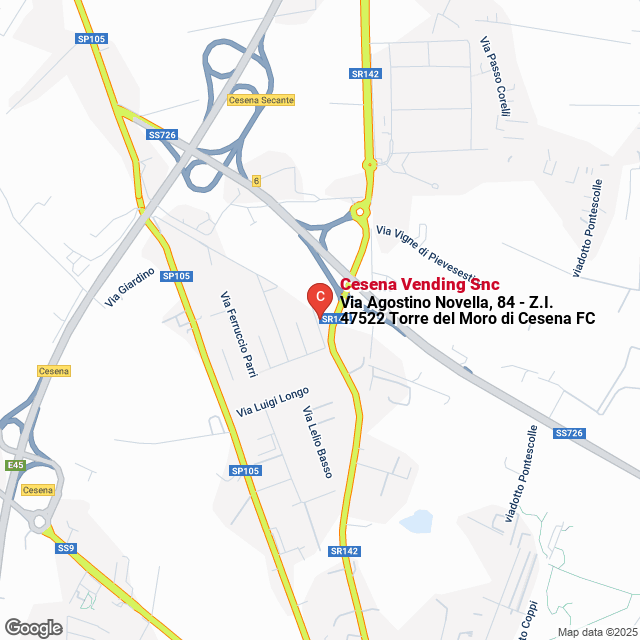 apri la mappa di Cesena Vending Snc