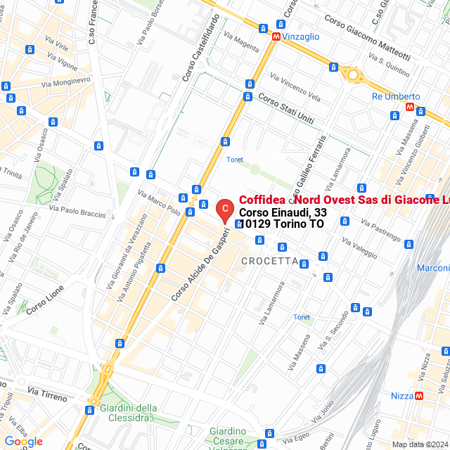 apri la mappa di Coffidea - Nord Ovest Sas di Giacone Luisella & C.